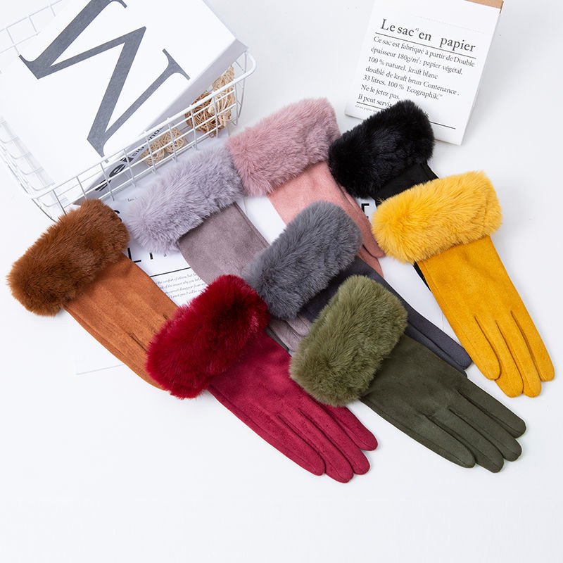 Stay Warm & Touch Screen: Fleece-lined Suede Gloves
