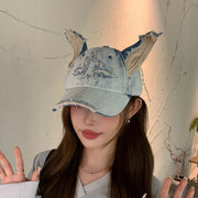 Washed Denim Cap
