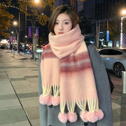 Colorful Hanging Ball Scarf for Women