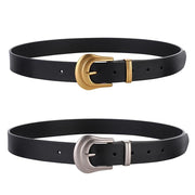 Retro Distressed Cowhide Belt for Women
