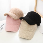 Tall Crown Lambswool Baseball Cap for Women