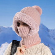 Winter Knit Set: Beanie & Scarf Mask Combination