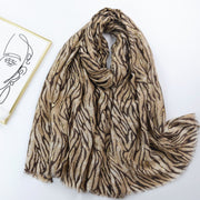 Warm Sun Protection Shawl with Zebra Pattern