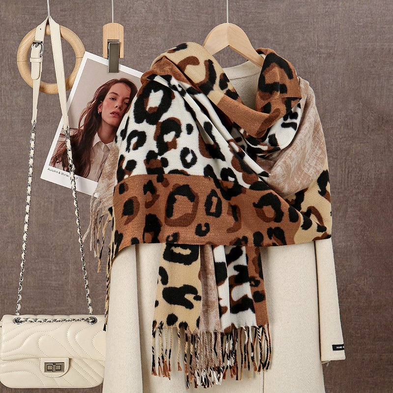 Warm Duplex Printing Scarf for Women