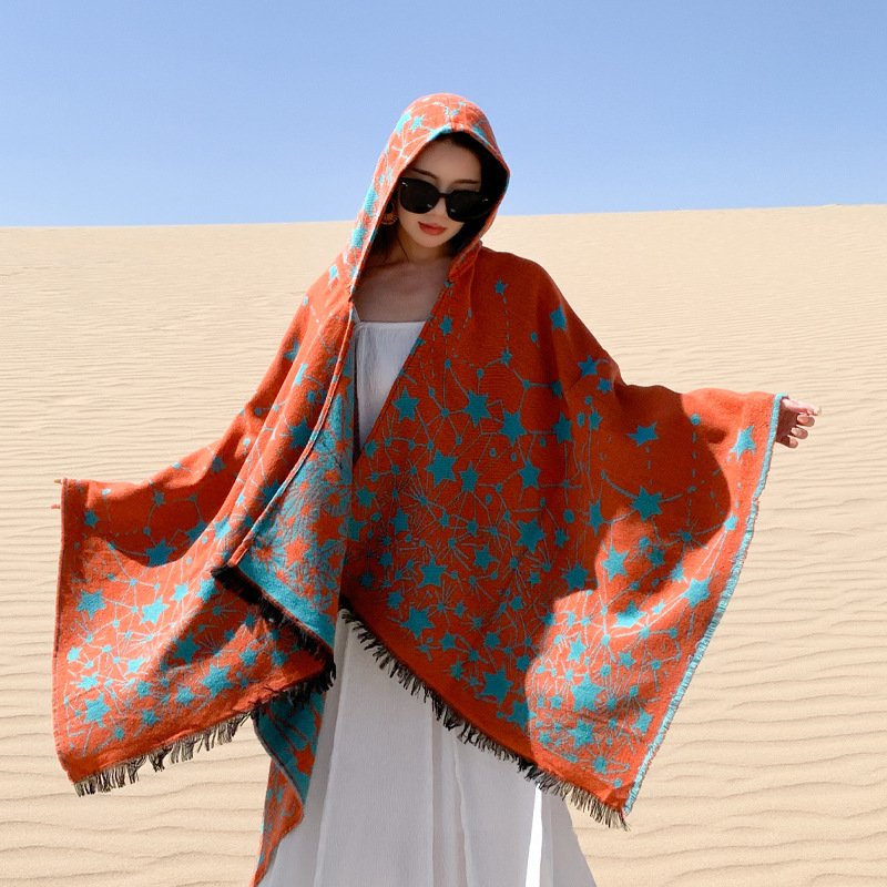 Warm & Stylish Large Cape Scarf