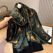 Korean Fashion Printed Satin Scarf