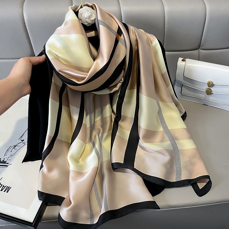 Lightweight Plaid Scarf for Women, Elegant Shawl