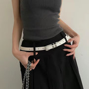 Thin PU Leather Women's Belt Simple Design