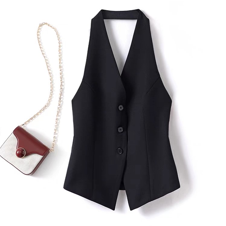 Sleeveless Halter Vest for Women - Casual Chic
