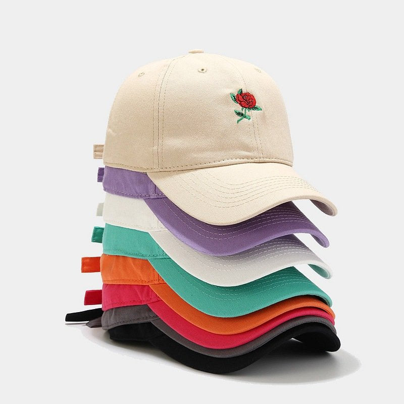 Rose Embroidery Cap