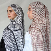Chiffon Plaid Scarf for Women - 4 Seasons Warmth