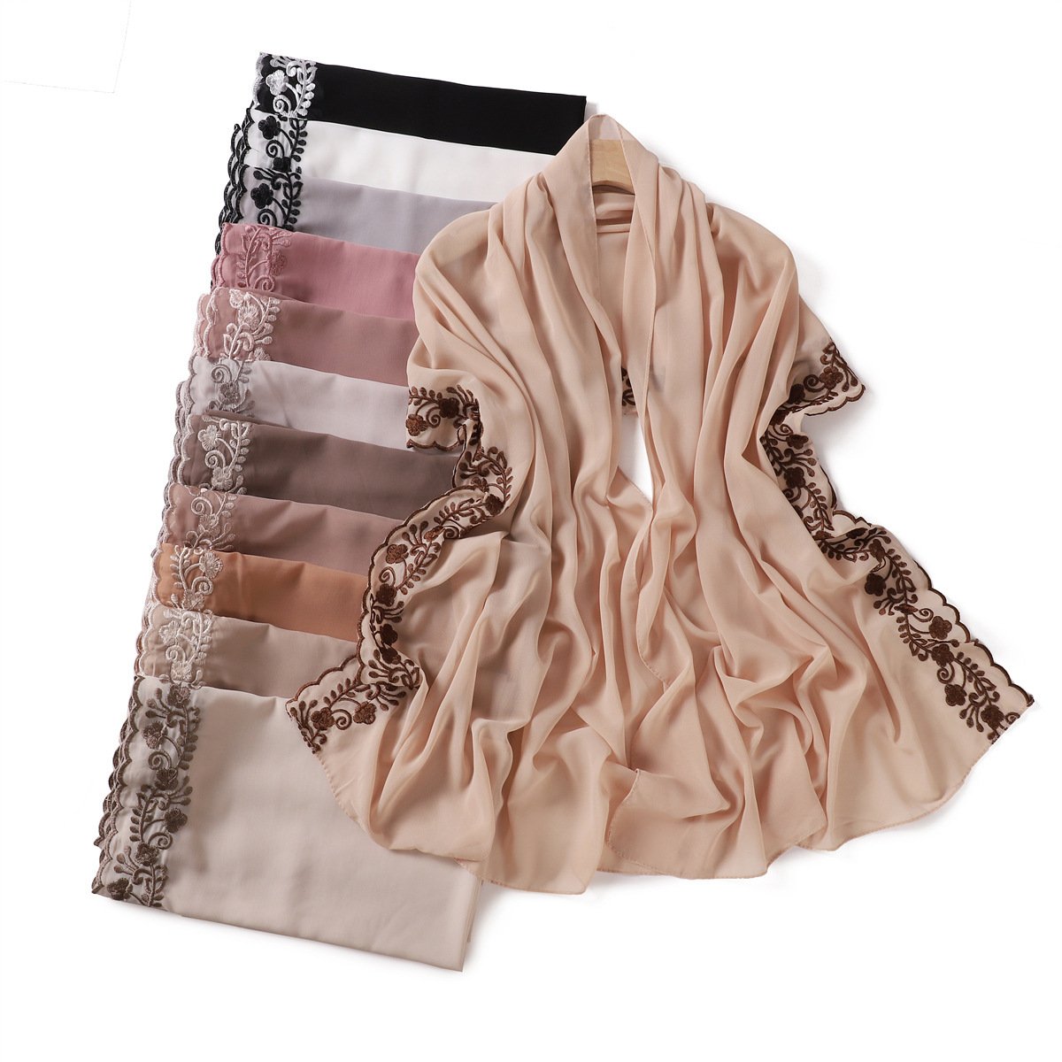 Chiffon Scarf for Women - 10 Color Options