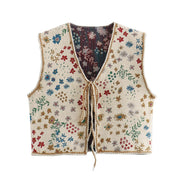 Floral Women's Casual Vest for Streetwear
