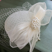 Elegant White Pearl Hat for Women