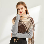 Warm Cashmere Scarf Thickened Tassel Shawl