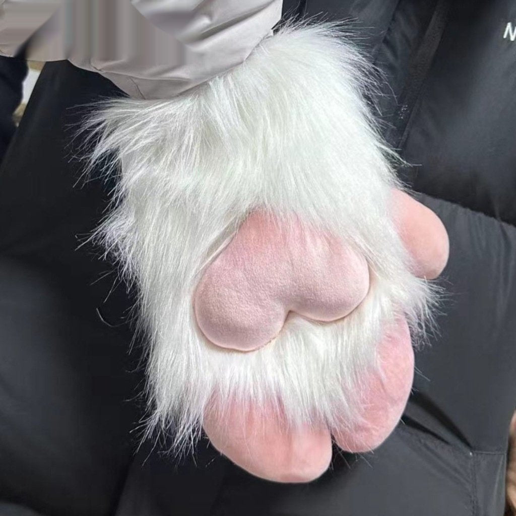 Furry Animal Claw Gloves for Women
