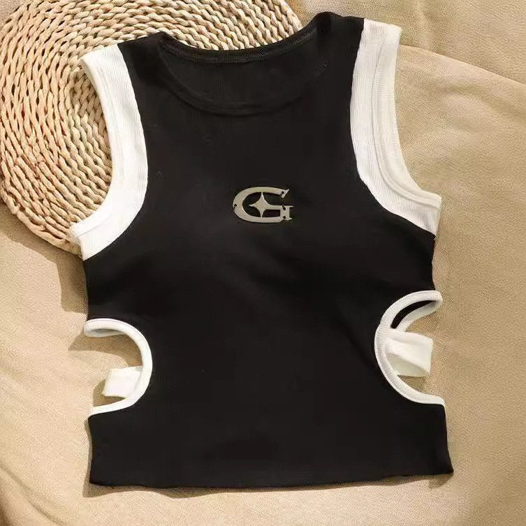 Sleeveless Midriff Vest for Women - Slim Fit