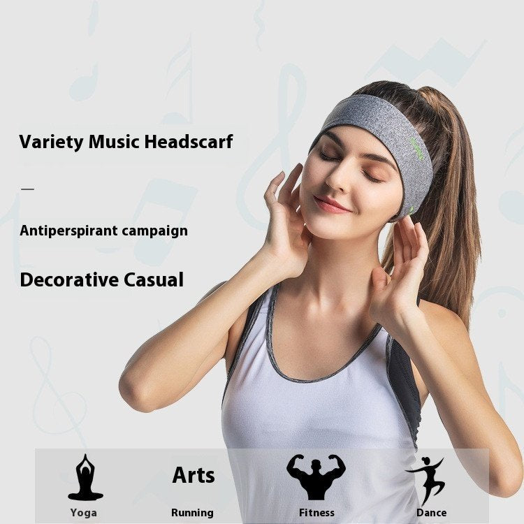 Wireless Sports Headband with Bluetooth, Sweat-Absorbent, and Sun Protection
