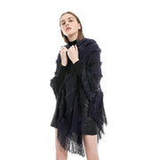 Warm Tassel Hooded Shawl Scarf for Women
