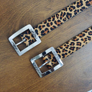 Leopard Print Buckle Belt for Men & Women