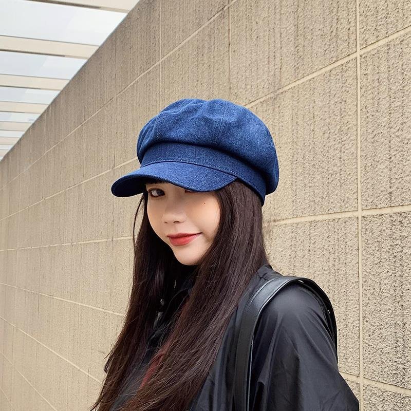Navy Denim Sun Cap