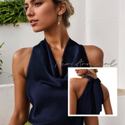 Solid Color Halter Neck Vest Tops for Women
