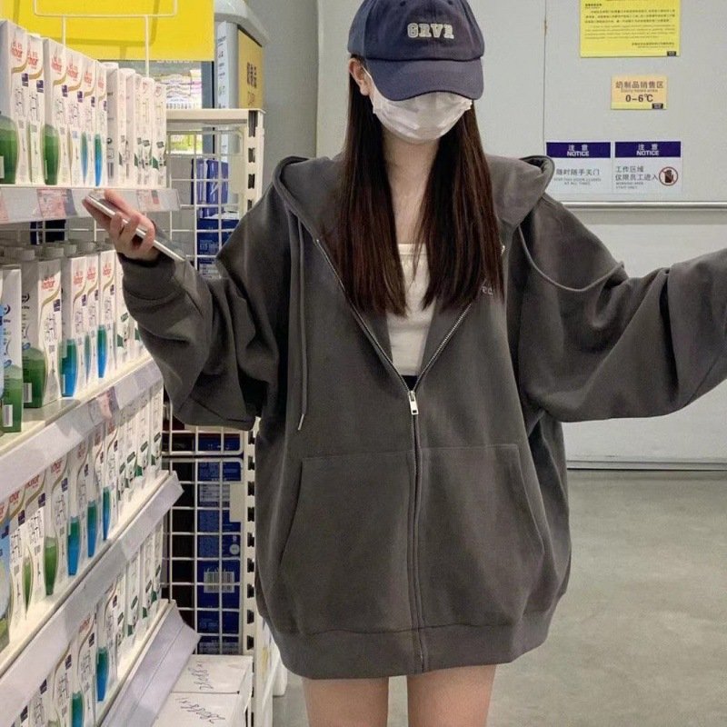 Loose Fit Women's Hooded Sweater Coat