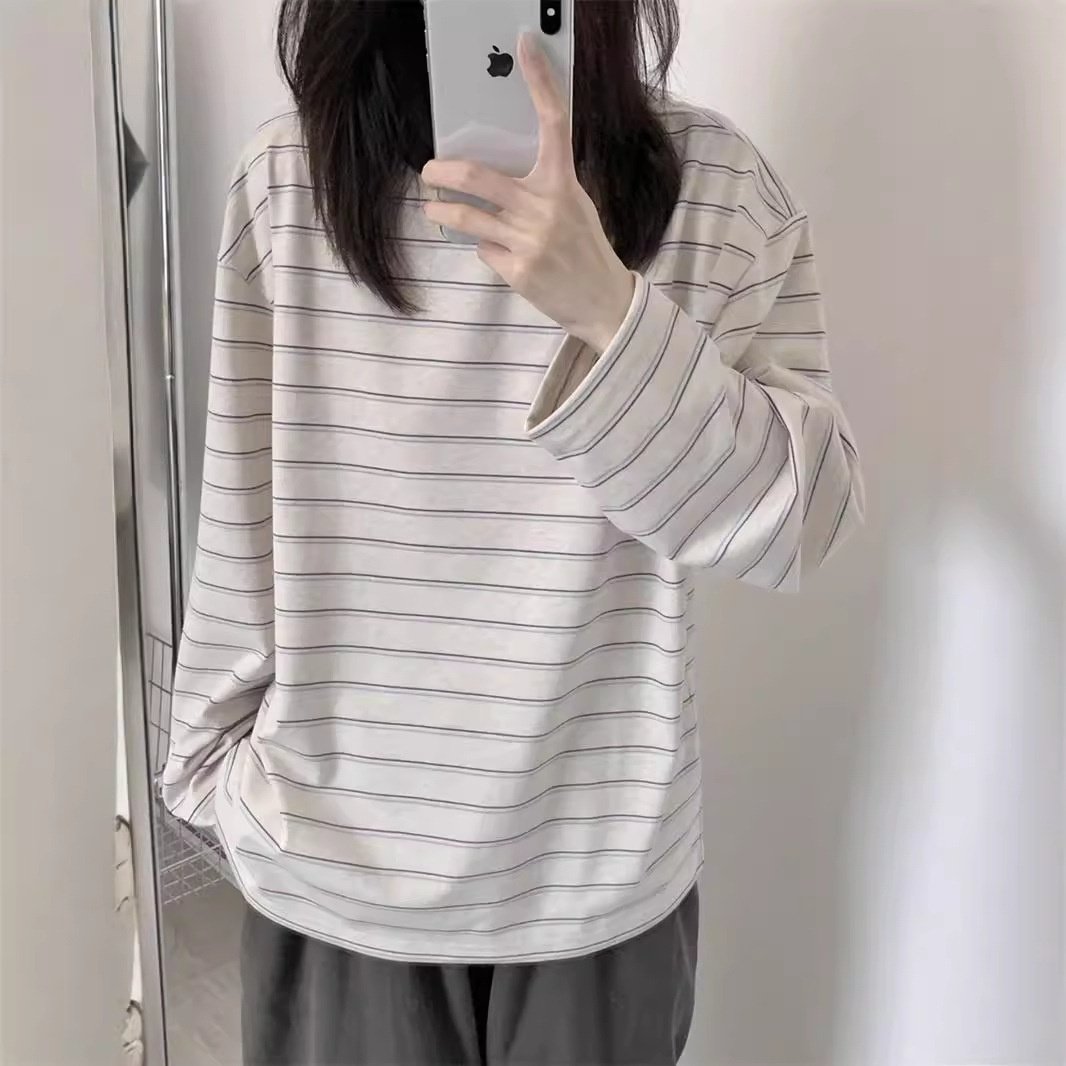 Women's Striped Long-sleeved Tee