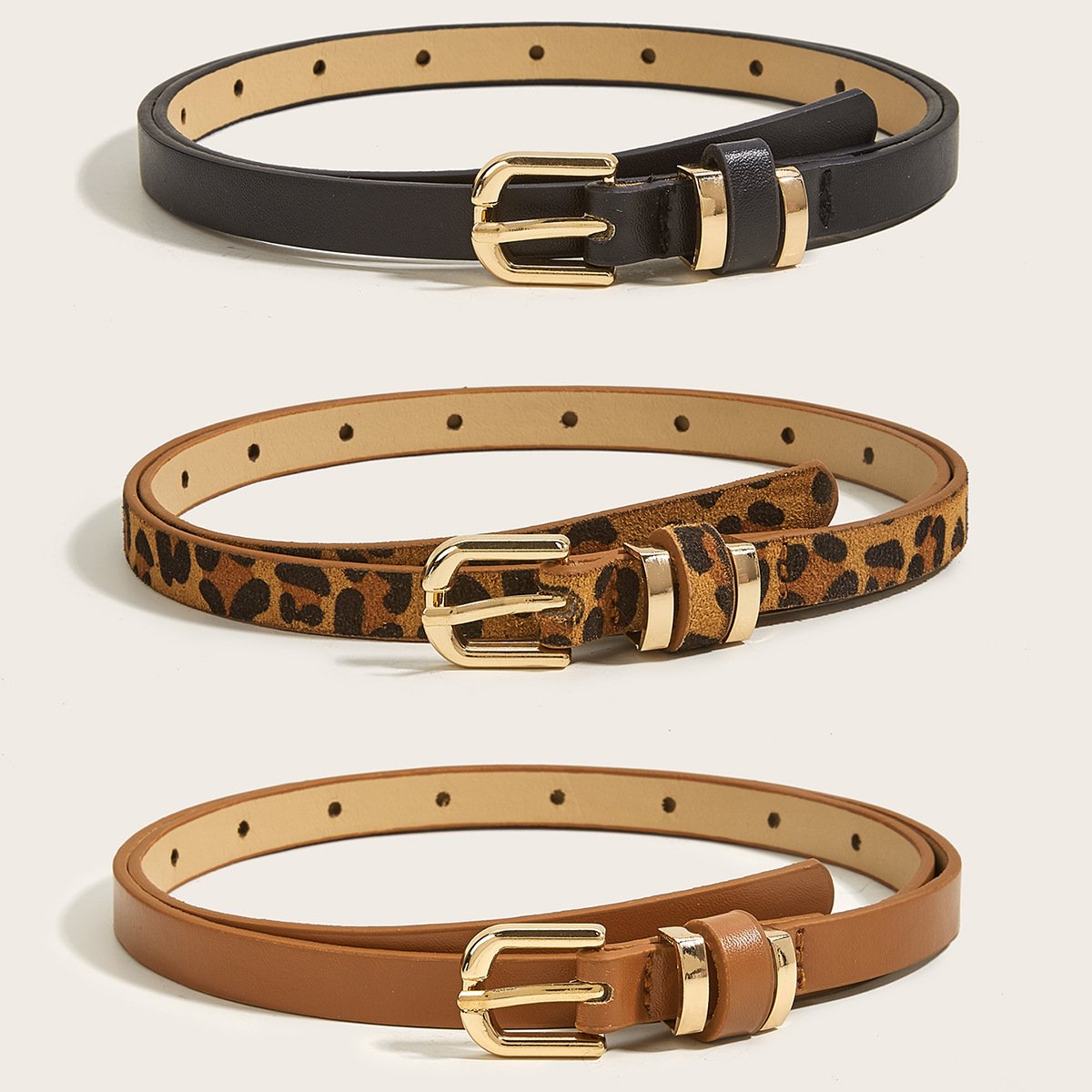 Thin Pin Buckle Belt for Men