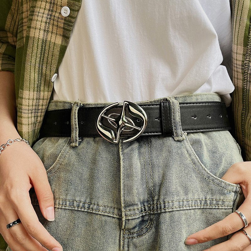 Elegant Black PU Leather Belt for Women
