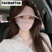 Summer Sun Protection Face Mask with Integrated Hat