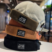 Women's Corduroy Brimless Skullcap - Hip Hop Style