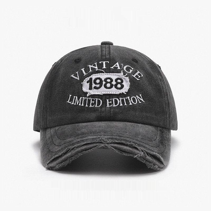 Women's Neutral Baseball Cap with Embroidered Letter Design
