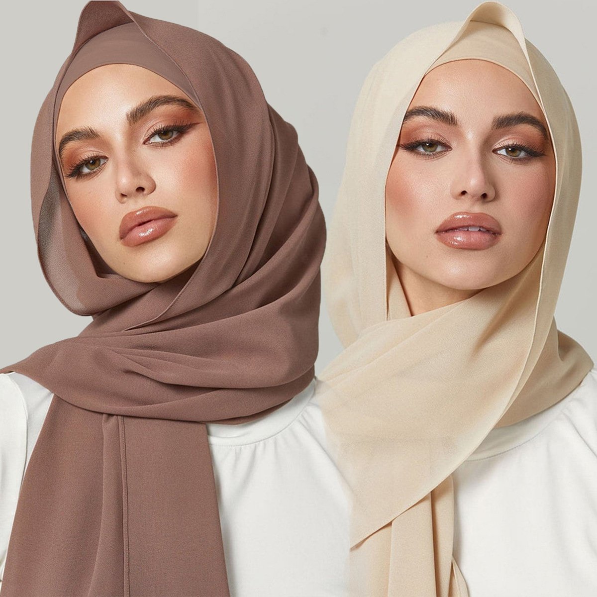 Pearl Chiffon Scarf for Women - High-Quality, Versatile Scarf for All Seasons