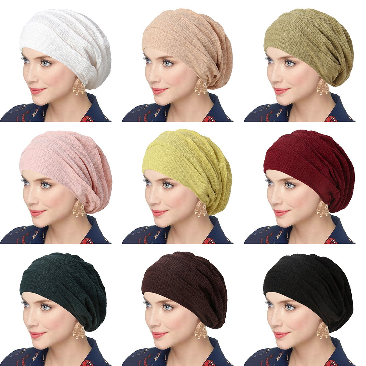 Stretchy Head Towel Cap for Women
