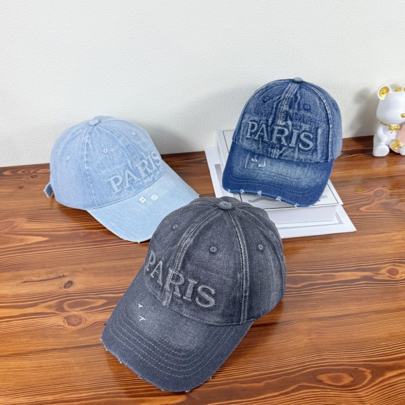 Denim Baseball Cap with Sun Protection