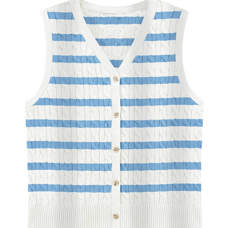 Women's Twisted Knit Vest Sweater