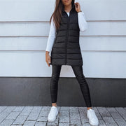 Thick Hooded Quilted Vest Coat for Women
