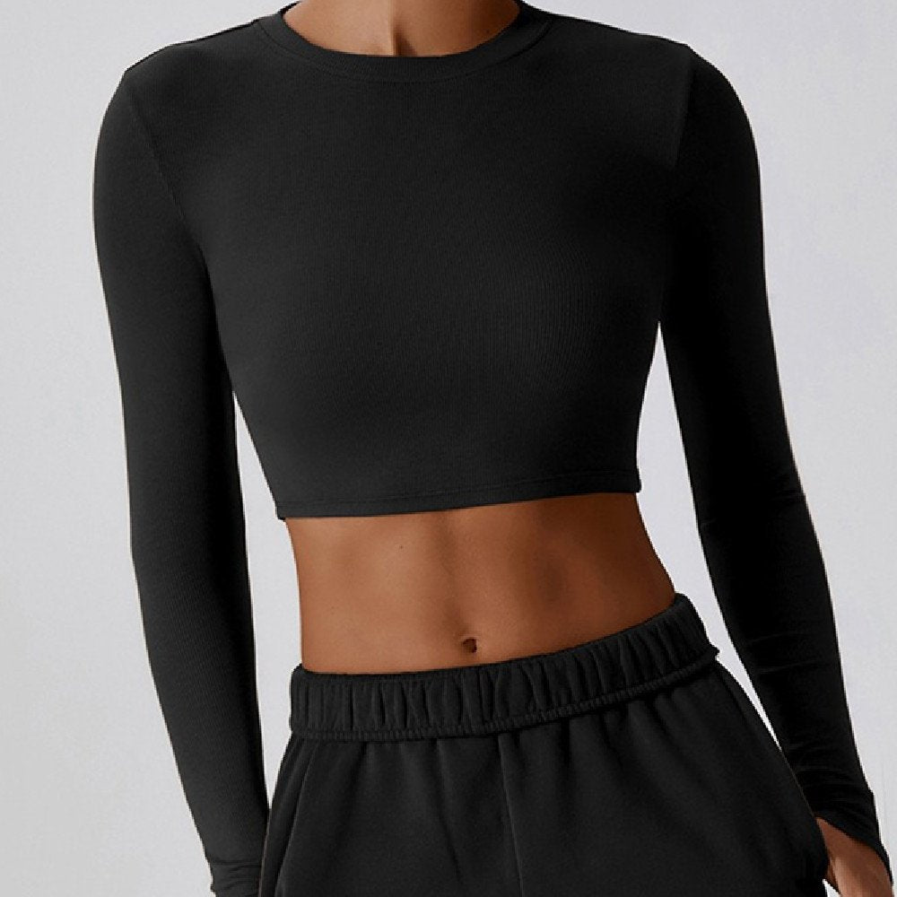 Women's Yoga Top for Navel Slimming & Breathability