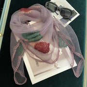 Add a Touch of Korean Chic with All-Matching Embroidery Scarf