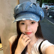 Vintage Denim Beret for Women