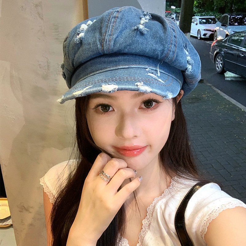 Vintage Denim Beret for Women