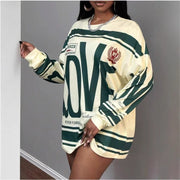 Cozy Letter Print Hoodie - Loose Fit