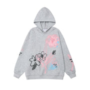 Neutral Geometric Hoodie for Women