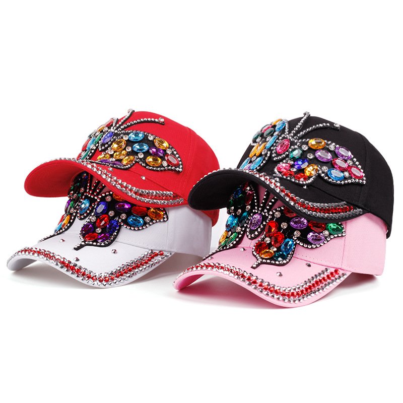 Adjustable Denim Peaked Cap for Women