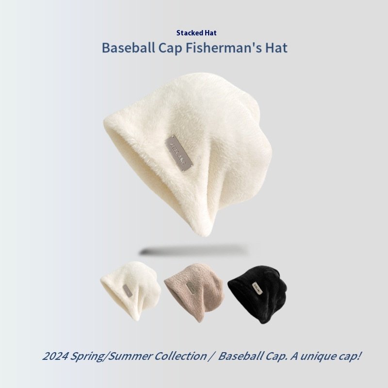 Mink Fur Pile Cap for Women - Slimming Face, Breathable & Windproof