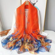 Women's Soft Rose Yarn Scarf