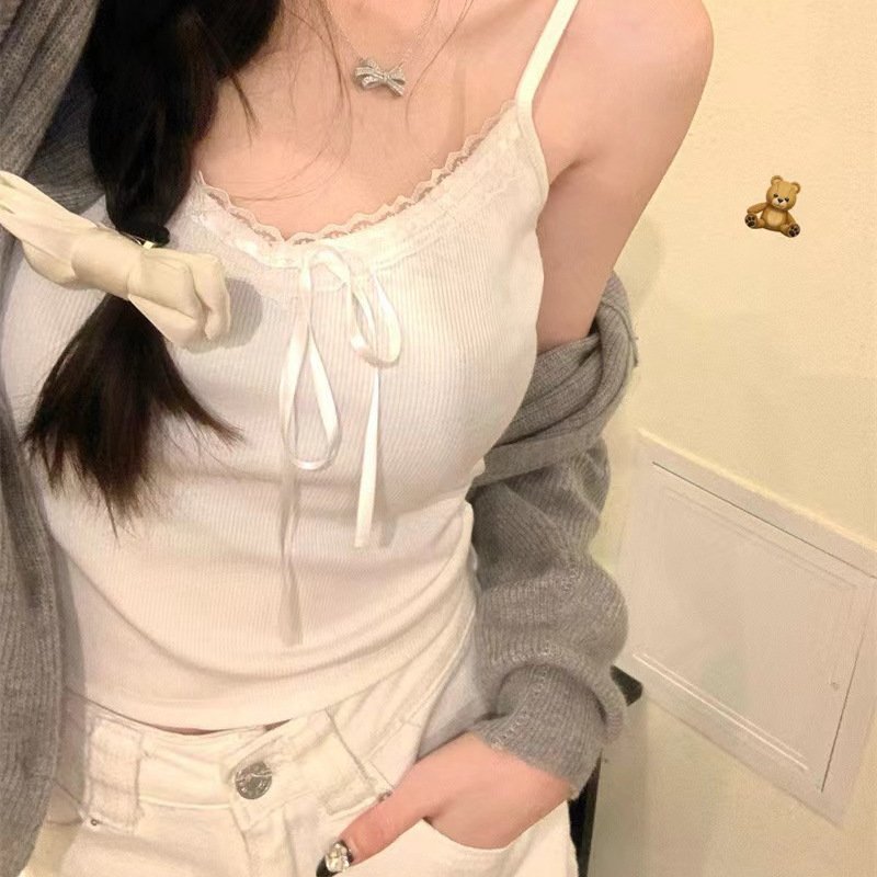 Fresh V-Neck Bowknot Camisole for Women