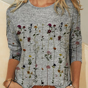 European Floral Hoodie Long Sleeve