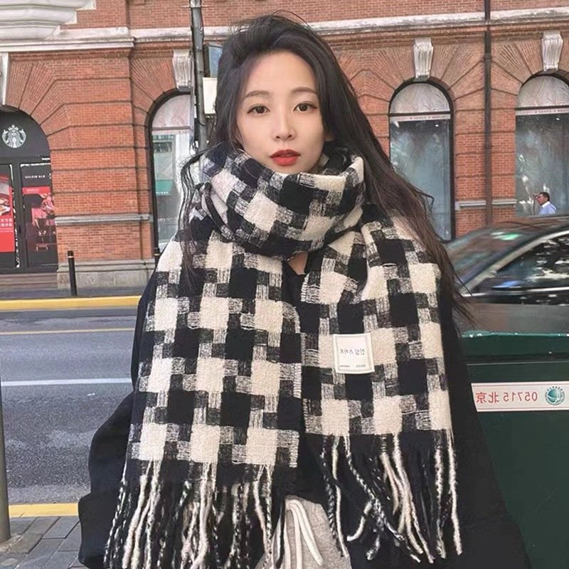 Winter Plaid Scarf for Women